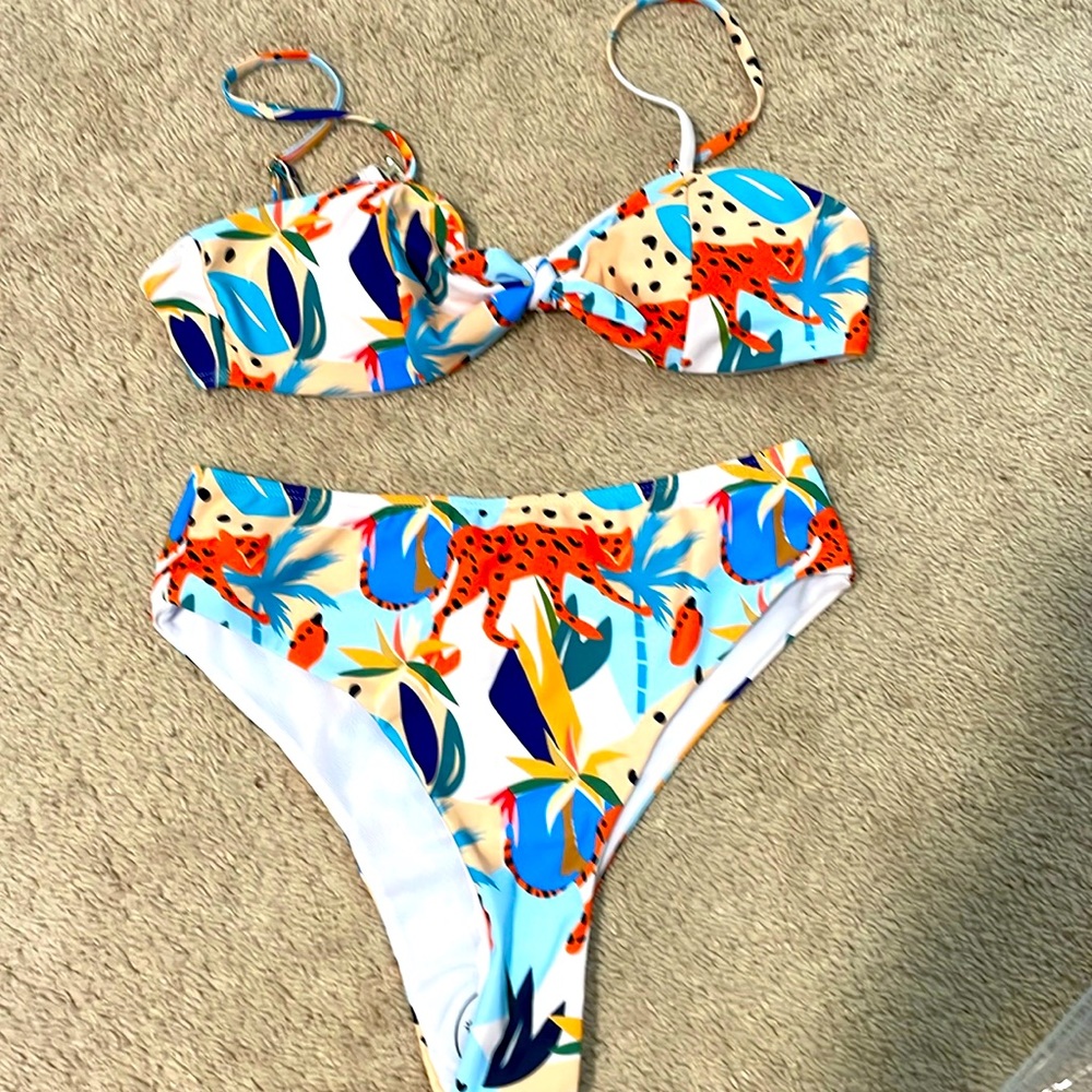 Animal print bikini NIB